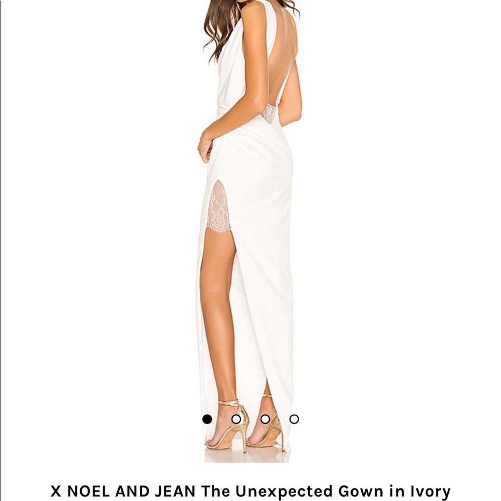 Katie May Ivory Open-Back Wedding Gown with Lace Thigh Slit